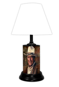 John Wayne License Plate made Lamp with shade - Super Fan Cave