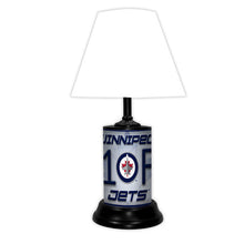 Load image into Gallery viewer, NHL Hockey #1 Fan Team Logo License Plate made Lamp with shade - Super Fan Cave