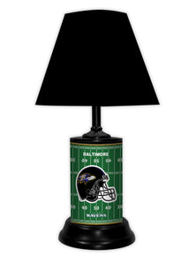 NFL Football Field Team Logo License Plate made Lamp with shade - Super Fan Cave