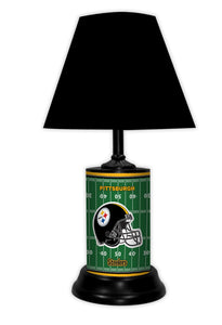 NFL Football Field Team Logo License Plate made Lamp with shade - Super Fan Cave