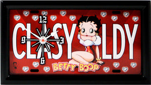 Betty Boop License Plate made Clock - Super Fan Cave