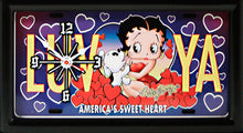 Load image into Gallery viewer, Betty Boop License Plate made Clock - Super Fan Cave