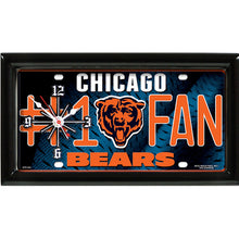 Load image into Gallery viewer, NFL Team Logo #1 Fan Licensed Plate Clock - Super Fan Cave