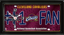 Load image into Gallery viewer, NBA Basketball #1 Fan Team Logo License Plate made Clock - Super Fan Cave