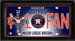 MLB Baseball Team Logo #1 Fan Licensed Plate Clock - Super Fan Cave