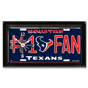 NFL Team Logo #1 Fan Licensed Plate Clock - Super Fan Cave