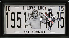 Load image into Gallery viewer, I Love Lucy License Plate made Clock - Super Fan Cave