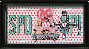 I Love Lucy License Plate made Clock - Super Fan Cave