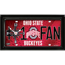 Load image into Gallery viewer, NCAA College Team Logo #1 Fan Licensed Plate Clock - Super Fan Cave