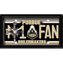 Load image into Gallery viewer, NCAA College Team Logo #1 Fan Licensed Plate Clock - Super Fan Cave