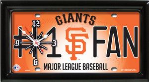 MLB Baseball Team Logo #1 Fan Licensed Plate Clock - Super Fan Cave