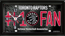 Load image into Gallery viewer, NBA Basketball #1 Fan Team Logo License Plate made Clock - Super Fan Cave
