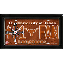 Load image into Gallery viewer, NCAA College Team Logo #1 Fan Licensed Plate Clock - Super Fan Cave