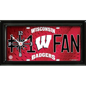 NCAA College Team Logo #1 Fan Licensed Plate Clock - Super Fan Cave