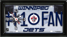 Load image into Gallery viewer, NHL Hockey #1 Fan Team Logo License Plate made Clock - Super Fan Cave