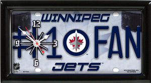 NHL Hockey #1 Fan Team Logo License Plate made Clock - Super Fan Cave