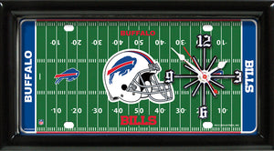NFL Team Logo Football Field Licensed Plate Clock - Super Fan Cave