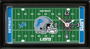 NFL Team Logo Football Field Licensed Plate Clock - Super Fan Cave