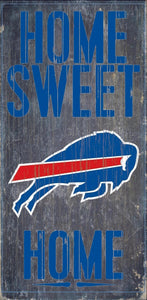NFL Team Logo Wood Sign - Home Sweet Home 6"x12" - Super Fan Cave