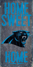 Load image into Gallery viewer, NFL Team Logo Wood Sign - Home Sweet Home 6&quot;x12&quot; - Super Fan Cave