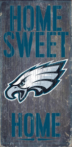 NFL Team Logo Wood Sign - Home Sweet Home 6"x12" - Super Fan Cave